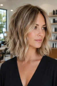 37. Choppy Lob for Thin Hair