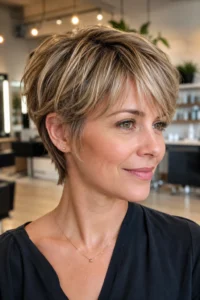 40. Soft Bixie Cut with Layers
