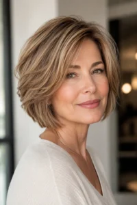 47. Medium Length Layers with Face Framing
