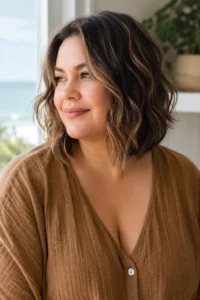 15. Tousled Beachy Layered Bob