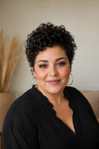 25. Soft Curly Pixie with Defined Ringlets