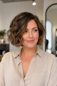 33. Wavy Chin Length Bob