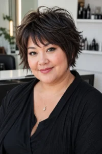 38. Curly Short Bob with Natural Volume