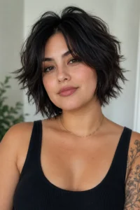 8. Layered Wolf Cut Bob