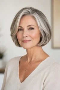 11. Classic Soft Layered Bob at the Jaw