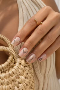 14. Nude with Geometric Lines
