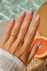 6. Pastel Rainbow Tips