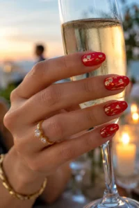 5. Fire Red with Gold Foil