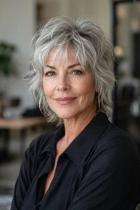 33. Natural Gray Shag with Textured Layers