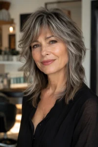 36. Wolf Cut on Medium Length Hair