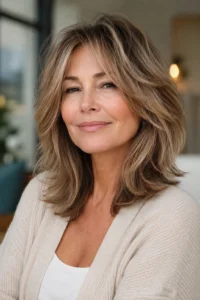 40. Effortless Layered Medium Cut with Lived-In Texture