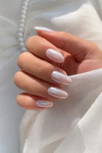 23. Pearl White with Subtle Pink