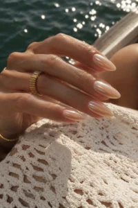 16. Glazed Donut Nails (Hailey Effect)