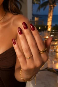 26. Cherry Red with Stamped Details