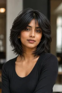 25. Smoothing Shag for Frizzy Coarse Hair