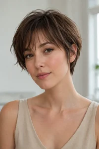 34. Wispy Fringe Long Pixie