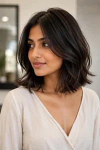 7. Collarbone Cut with Wispy Ends