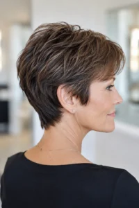1. Tapered Crown Short Layers layered short hairstyles for women