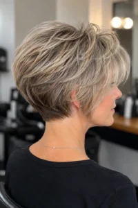 28. Stacked Bob with Wispy Top