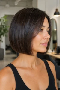 8. Short Blunt Bob with Hidden Layers