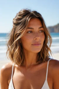 2. Half-Up Twisted Top