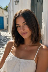 24. Simple Middle Part Lob