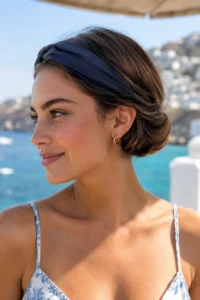 6. Headband Tuck Style