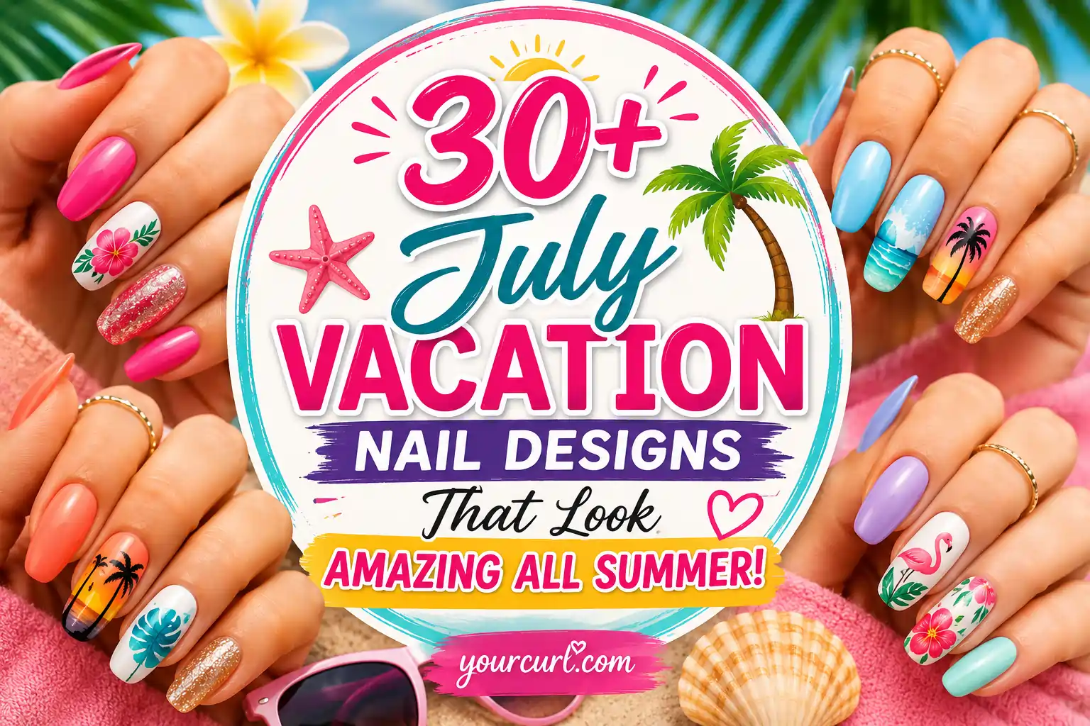 July vacation nail designs