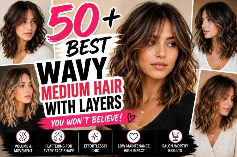 wavy medium hair with layers