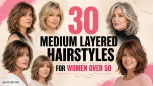 medium layered hairstyles for women in 50