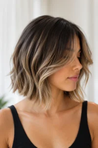 24. Balayage Layered Bob