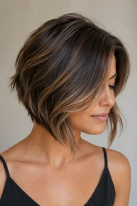 32. Side-Part Layered Bob