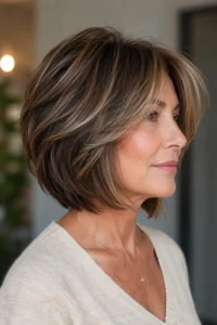 19. Layered Bob for Women Over 40