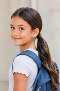 12. Quick Wrapped Low Ponytail