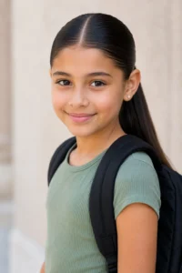 14. Sleek Middle-Part Ponytail