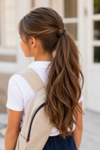 21. Long Layered Ponytail With Hidden Elastic