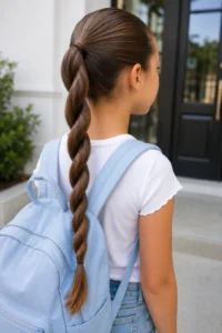 23. Twisted Rope Ponytail