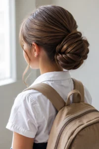 24. Long Hair Fan Bun