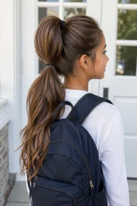 28. Voluminous High Ponytail With Double Elastics