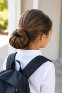 29. Folded Ponytail Bun for Thick Hair