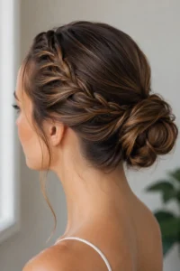 15. Braided Bun Combo