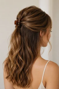 18. Half-Up Clip Style