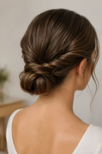 19. Low Bun With Bobby Pins