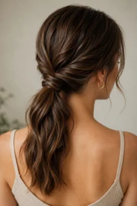27. Low Twisted Ponytail