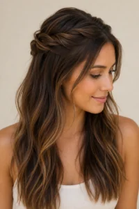 8. Twisted Half-Up Style