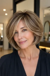 13. Layered Bob for Women Over 40
