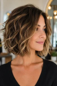 18. Wavy Layered Bob
