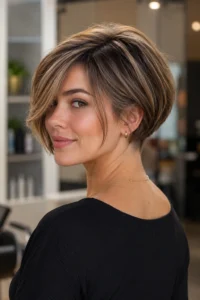 21. Layered Bob with Undercut Nape