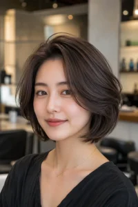 24. Layered Bob with Root Perm