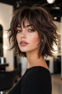 32. Modern Wolf-Inspired Layered Bob